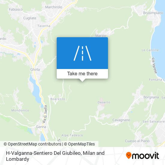 H-Valganna-Sentiero Del Giubileo map