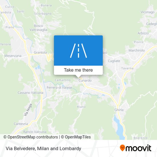 Via Belvedere map