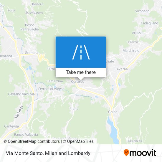 Via Monte Santo map