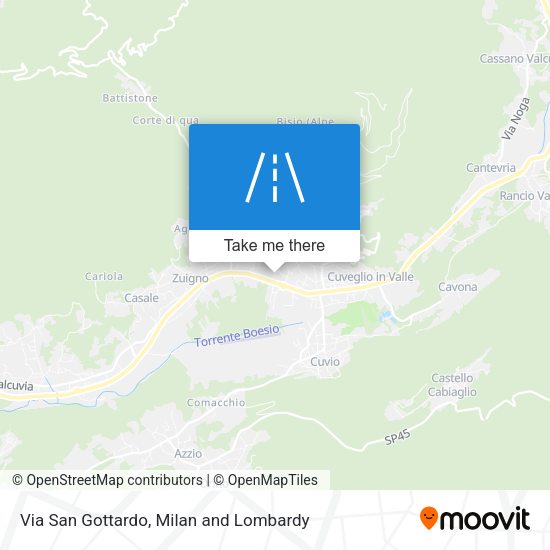Via San Gottardo map