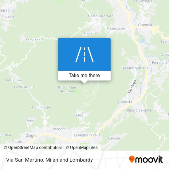 Via San Martino map