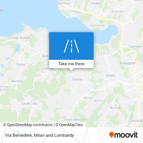 Via Belvedere map