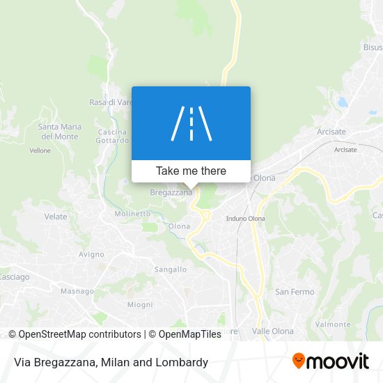 Via Bregazzana map