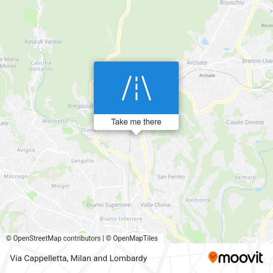 Via Cappelletta map