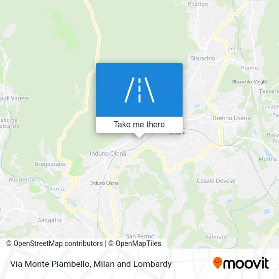 Via Monte Piambello map