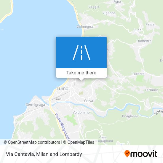 Via Cantavia map
