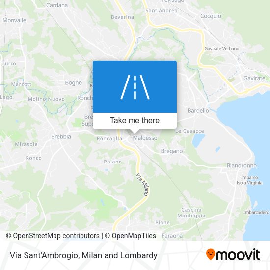Via Sant'Ambrogio map