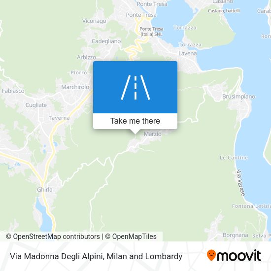 Via Madonna Degli Alpini map