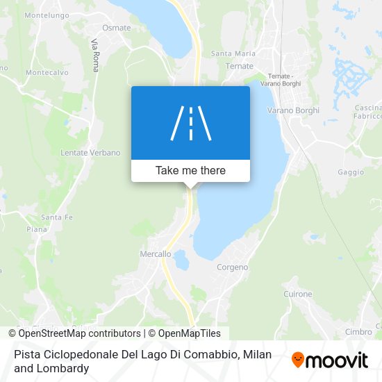Pista Ciclopedonale Del Lago Di Comabbio map