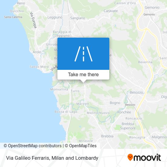 Via Galileo Ferraris map