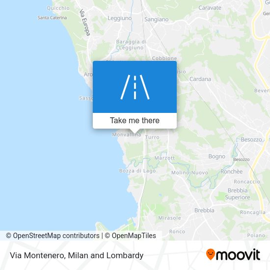 Via Montenero map