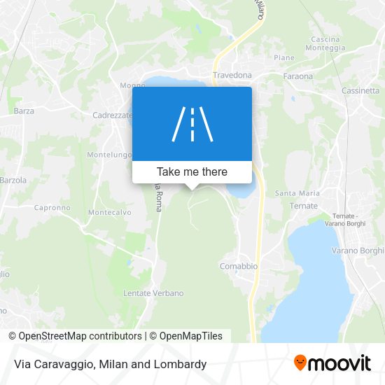 Via Caravaggio map