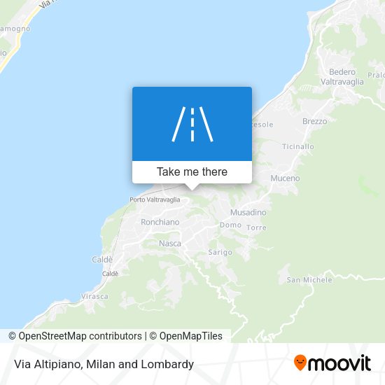 Via Altipiano map