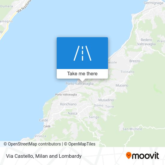 Via Castello map