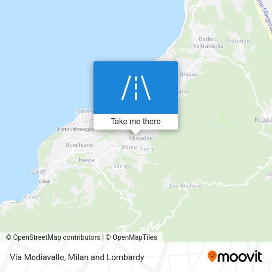 Via Mediavalle map