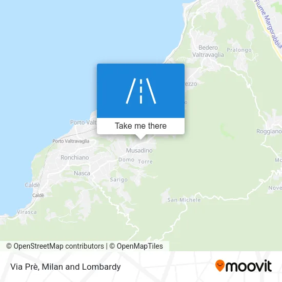 Via Prè map