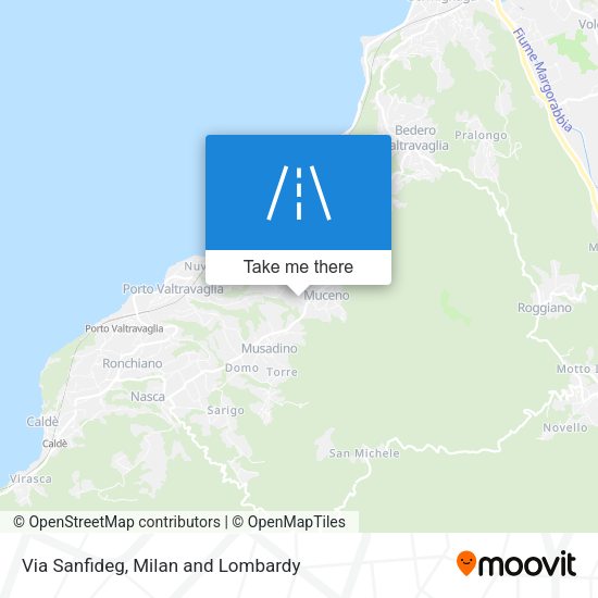 Via Sanfideg map