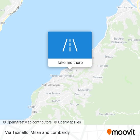 Via Ticinallo map