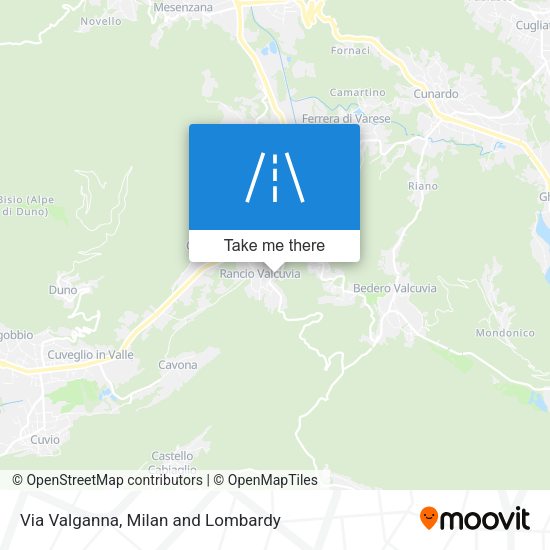 Via Valganna map