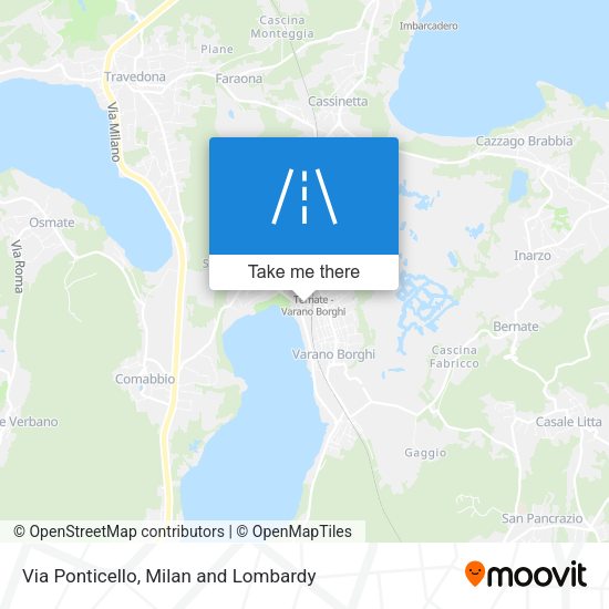 Via Ponticello map
