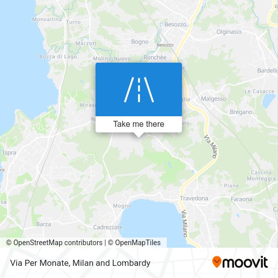 Via Per Monate map