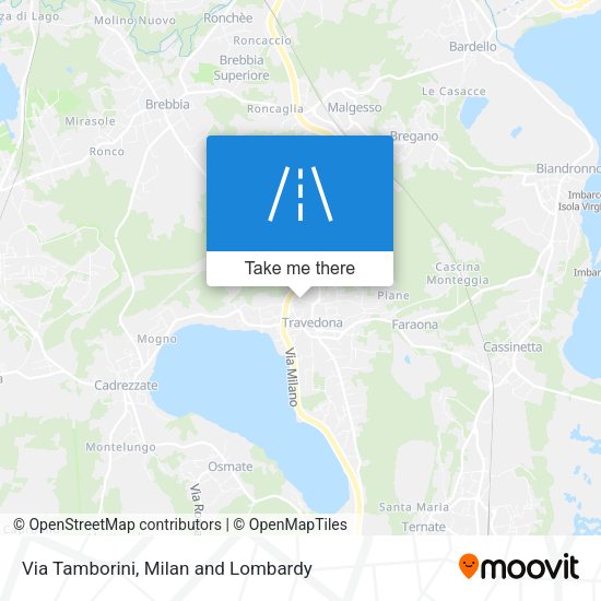 Via Tamborini map