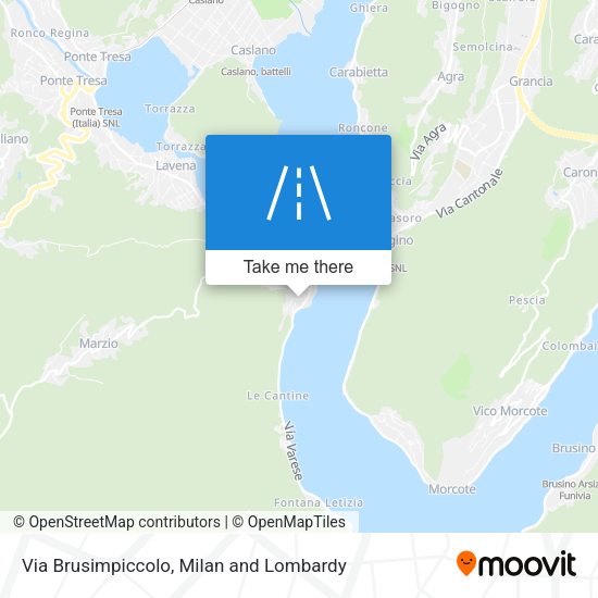 Via Brusimpiccolo map