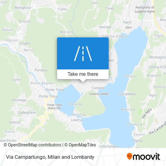 Via Camparlungo map