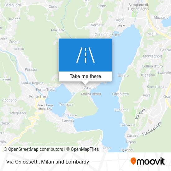 Via Chiossetti map