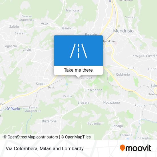 Via Colombera map