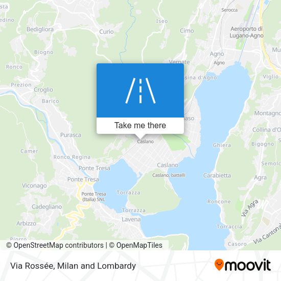 Via Rossée map