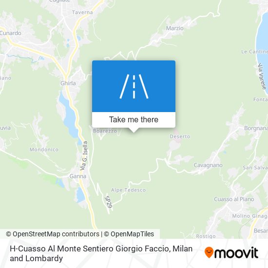 H-Cuasso Al Monte Sentiero Giorgio Faccio map