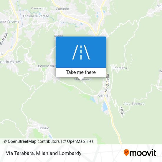 Via Tarabara map