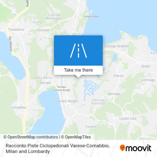 Raccordo Piste Ciclopedonali Varese-Comabbio map