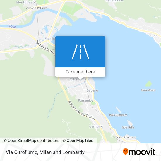 Via Oltrefiume map