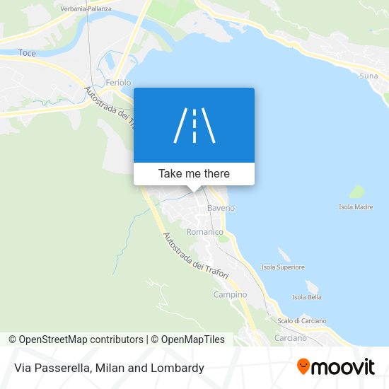 Via Passerella map