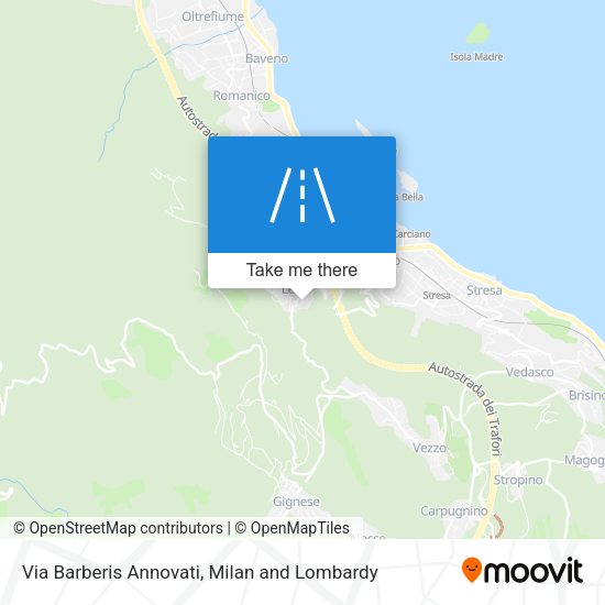 Via Barberis Annovati map