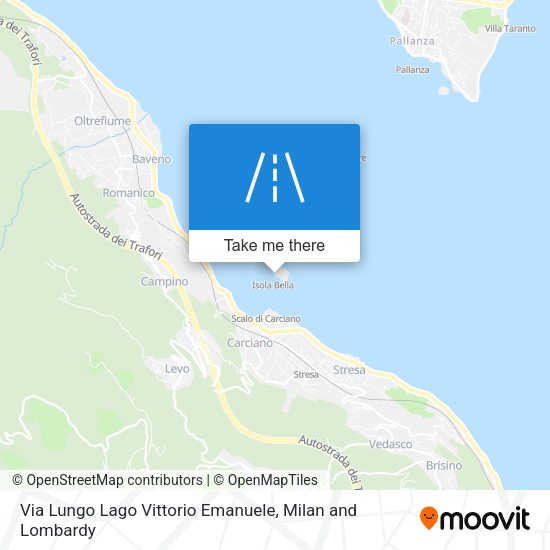 Via Lungo Lago Vittorio Emanuele map