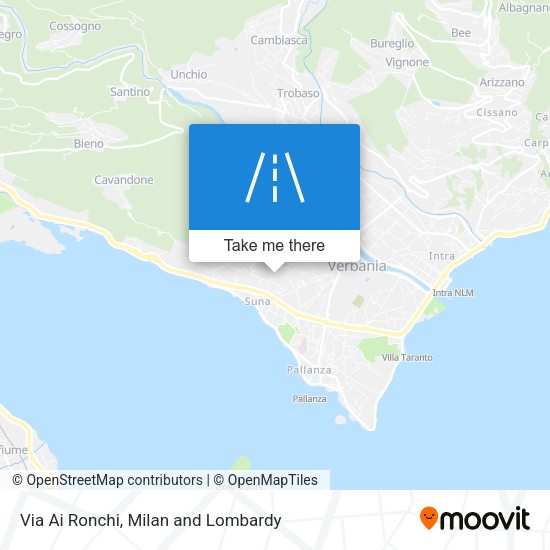 Via Ai Ronchi map