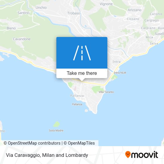 Via Caravaggio map