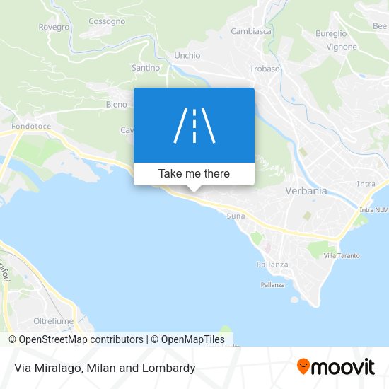Via Miralago map