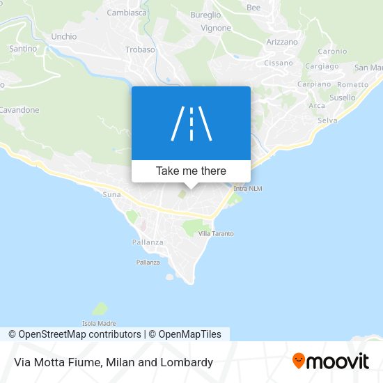 Via Motta Fiume map