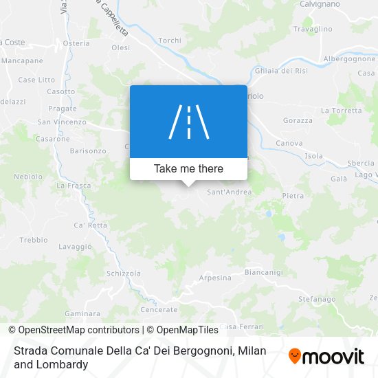 Strada Comunale Della Ca' Dei Bergognoni map