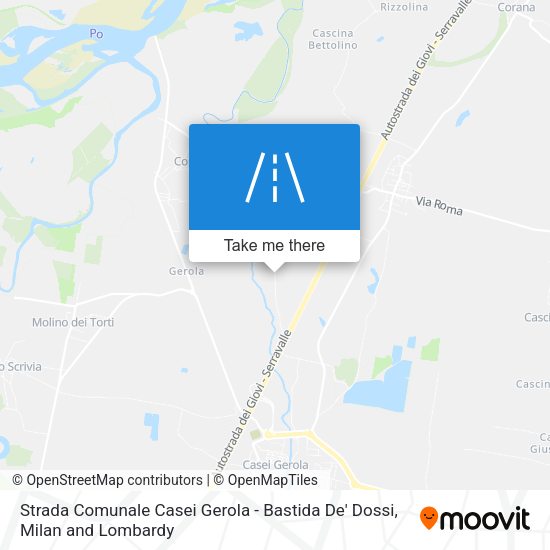 Strada Comunale Casei Gerola - Bastida De' Dossi map