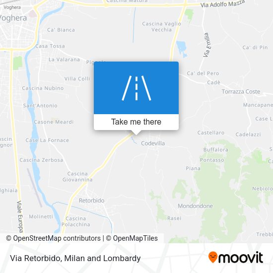 Via Retorbido map