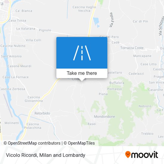 Vicolo Ricordi map
