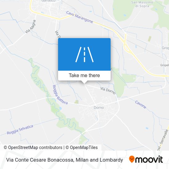 Via Conte Cesare Bonacossa map