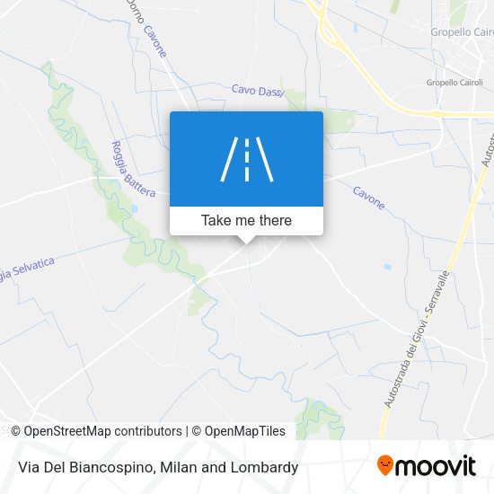 Via Del Biancospino map