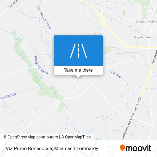 Via Primo Bonacossa map
