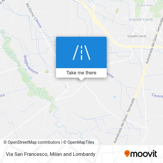 Via San Francesco map